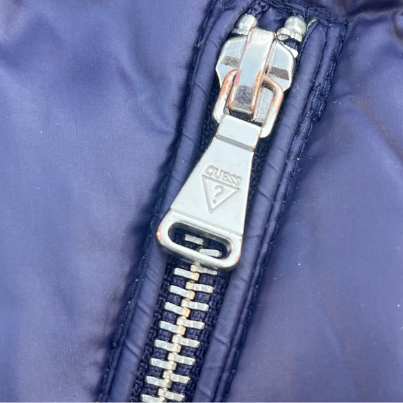 Guess Blue Quilted Puffer Nylon Jacket - Picture 10 of 16